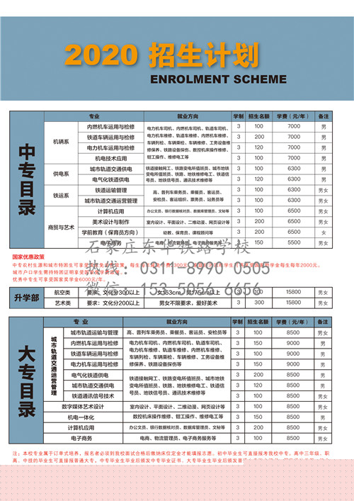 4月報名石家莊東華鐵路學校是什么時候入學？