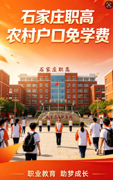石家莊農(nóng)村戶口免學(xué)費(fèi)職高推薦｜石家莊正規(guī)職高農(nóng)村戶籍免費(fèi)就讀